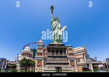 New York Hotel & Casino à Las Vegas, avec réplique de la Statue de la liberté Banque D'Images