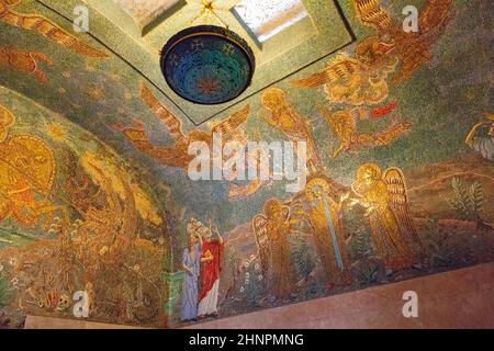 Mosaïque dans la chapelle de l'abbaye de Saint-Odile Banque D'Images