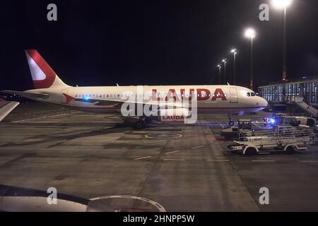 Avion de ligne de Lauda Air à Berlin Banque D'Images