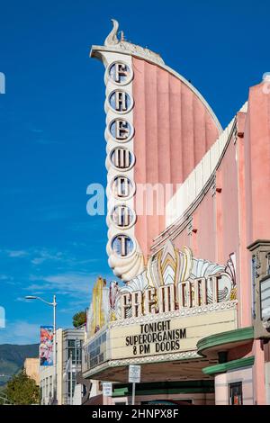 Ancien cinéma d'époque et théâtre Fremont de style Art déco à san Luis obispo Banque D'Images