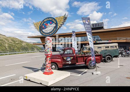 Célèbre musée de moto Hochgurgl à Fernpass Street High Alpine Road en Autriche, Alpes d'Oetztal, Tyrol du Sud. Banque D'Images