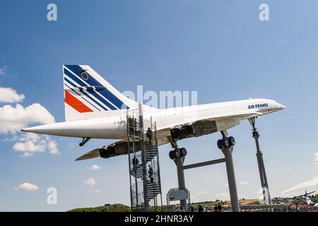 Avions supersoniques Concorde dans le musée Banque D'Images