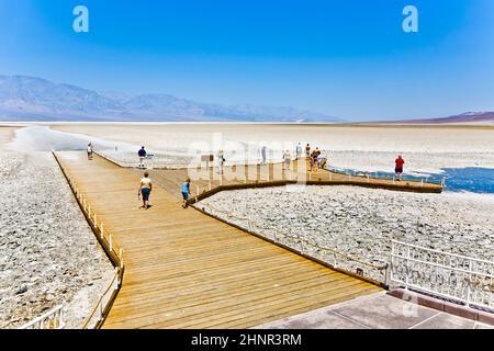 Badwater, point le plus profond des États-Unis Banque D'Images