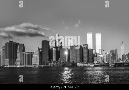 Vue sur le Lower Mahattan et le World Trade Center de New York Banque D'Images