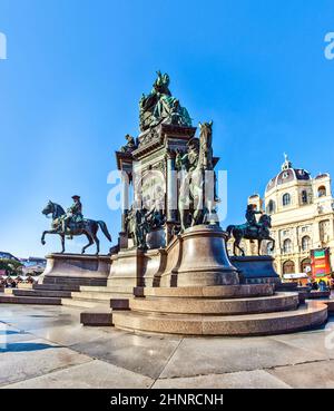 Maria Theresia Monument, à Vienne Banque D'Images