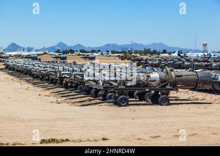 Base aérienne de Davis-Monthan AMARG boneyard à Tucson, Arizona Banque D'Images