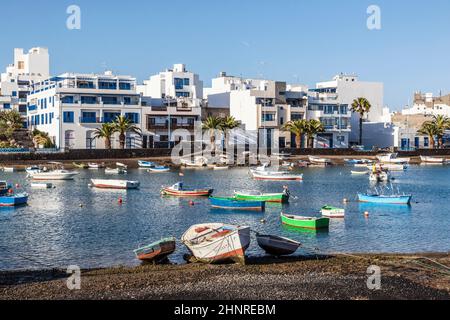 Vue sur Charco de San Gines à Arrecife, Lanzarot Banque D'Images