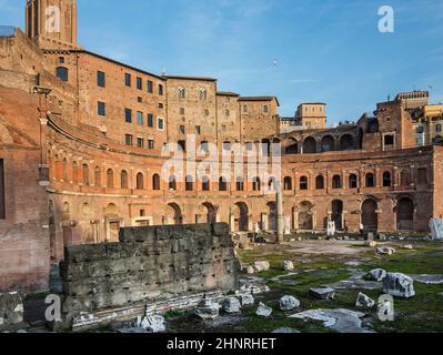 Les ruines du marché de Trajan (Mercati di Traiano) à Rome² Banque D'Images