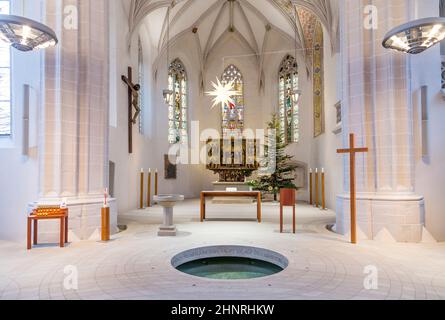 À l'intérieur de la célèbre église Saint-Petri - Pauli à Eisleben Banque D'Images