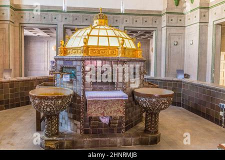 Salle de pompage avec l'eau thermale saine à Bad Nauheim Banque D'Images