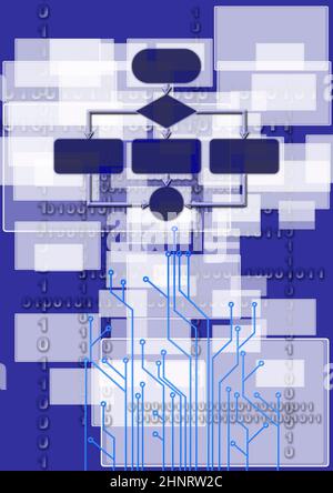 Diagramme de flux vide utiliser pour la programmation Banque D'Images