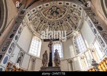 Les monuments romains, la cathédrale Saint-Pierre (Trèves Dom) et l'église notre-Dame, site classé au patrimoine mondial de l'UNESCO Banque D'Images
