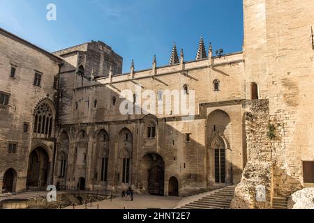 Palais des Papes à Avignon, Provence, France. Banque D'Images