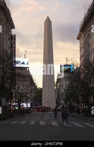 Vue obélisque de Buenos Aires, monument de l'Argentine Banque D'Images