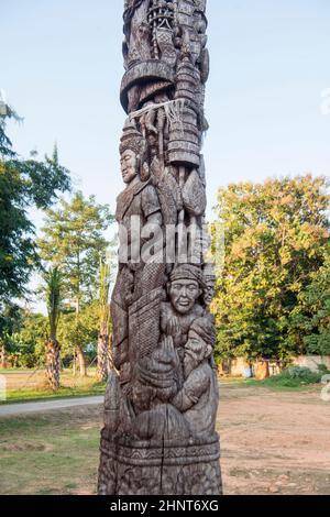 THAÏLANDE CHIANG RAI MAE NAM KOK RIVER ART Banque D'Images