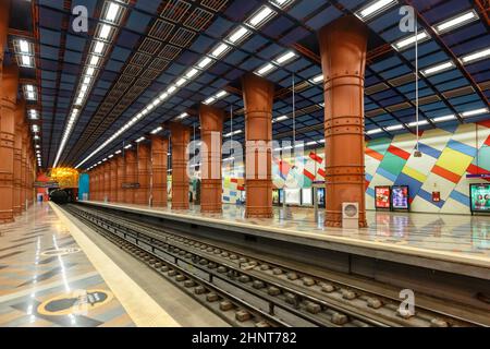 Métro Lisbonne Lisboa Station de métro Olaias au Portugal Banque D'Images