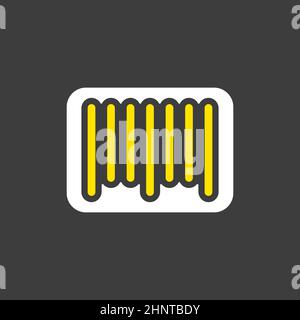 Icône de glyphe de code-barres. E-commerce. Symbole graphique pour la conception de votre site Web, votre logo, votre application, votre interface utilisateur. Illustration vectorielle, EPS10. Banque D'Images