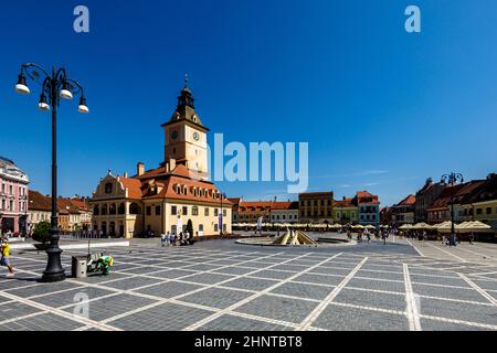 La ville de Brasov en Roumanie Banque D'Images