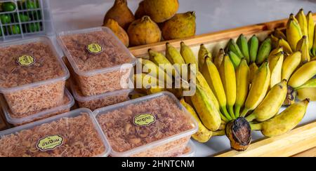 Bananes mûres savoureuses fruits cuisine thaïlandaise Koh Samui en Thaïlande. Banque D'Images