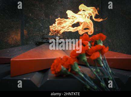 18 septembre 2021, Tomsk, monument des morts Banque D'Images