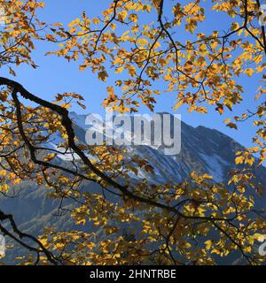 Scène d'automne à Innerthal, Suisse. Banque D'Images