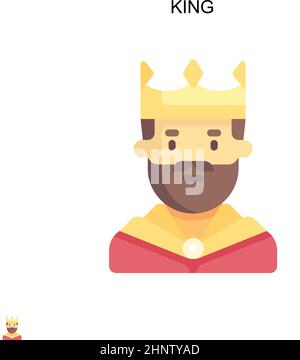 Icône de vecteur simple King.Modèle de conception de symbole d'illustration pour élément d'interface utilisateur Web mobile. Illustration de Vecteur