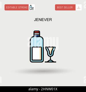 Jenever simple vecteur icône. Illustration de Vecteur