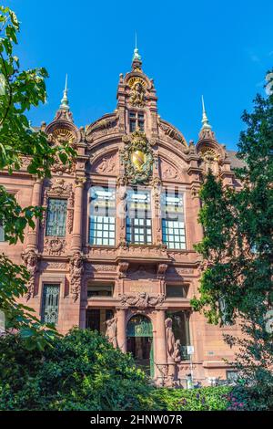 Façade de l'ancienne bibliothèque universitaire à Heidelberg, Allemagne Banque D'Images