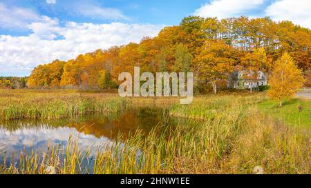 Lac nautique en Nouvelle-Écosse au Canada Banque D'Images