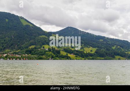 Paysage autour de la grosse Alpsee, un lac près d'Immenstadt en Bavière, Allemagne Banque D'Images