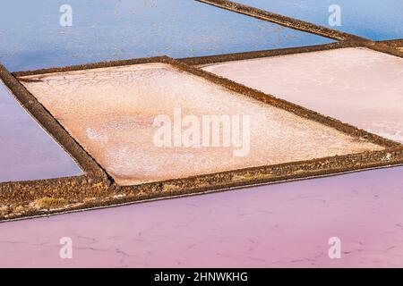 La raffinerie de sel, Saline de Janubio, Lanzarote, Espagne Banque D'Images