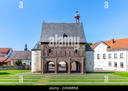 Salle du roi du célèbre monastère de Lorsch à Lorsch à Hesse, en Allemagne Banque D'Images