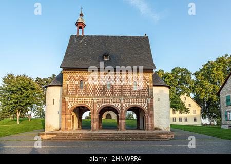 Salle du roi du célèbre monastère de Lorsch à Lorsch à Hesse, en Allemagne Banque D'Images