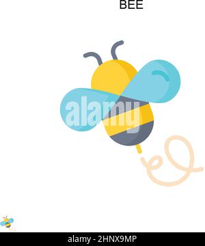 Icône de vecteur simple Bee.Modèle de conception de symbole d'illustration pour élément d'interface utilisateur Web mobile. Illustration de Vecteur