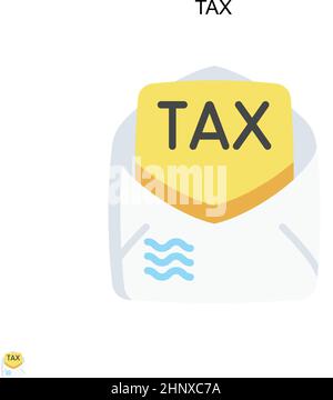 Icône de vecteur simple de taxe.Modèle de conception de symbole d'illustration pour élément d'interface utilisateur Web mobile. Illustration de Vecteur