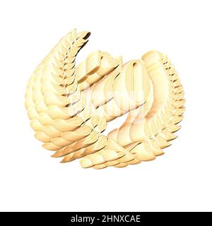 Numéro 70 avec couronne de Laurier ou couronne d'honneur comme 3D-illustration, 3D-rendu Banque D'Images