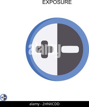 Icône de vecteur simple d'exposition.Modèle de conception de symbole d'illustration pour élément d'interface utilisateur Web mobile. Illustration de Vecteur