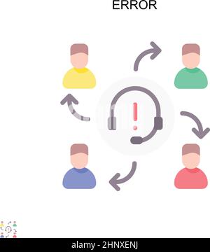 Erreur icône de vecteur simple.Modèle de conception de symbole d'illustration pour élément d'interface utilisateur Web mobile. Illustration de Vecteur