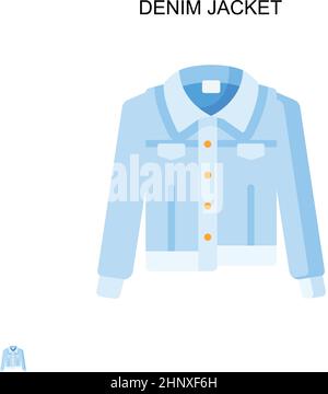 Veste en Jean simple symbole vectoriel.Modèle de conception de symbole d'illustration pour élément d'interface utilisateur Web mobile. Illustration de Vecteur