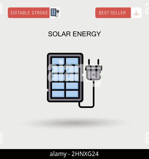 Énergie solaire simple vecteur icône. Illustration de Vecteur