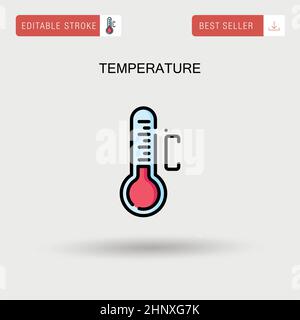 Icône de vecteur simple de température. Illustration de Vecteur