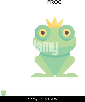 Icône de vecteur simple FROG.Modèle de conception de symbole d'illustration pour élément d'interface utilisateur Web mobile. Illustration de Vecteur