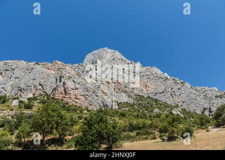 Célèbre mont sainte-victoire en provence, la montagne de Cézanne Banque D'Images