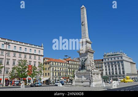 obélisque, place Restauradores, quartier de Baixa, Lisbonne Portugal Banque D'Images