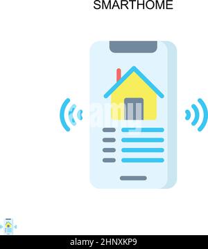 Icône de vecteur simple Smarthome. Modèle de conception de symbole d'illustration pour élément d'interface utilisateur Web mobile. Illustration de Vecteur