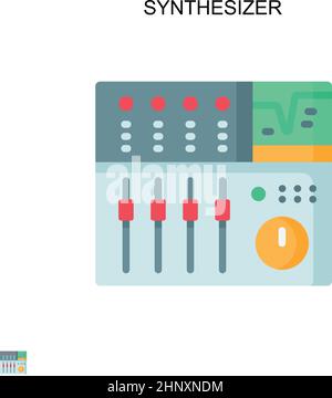 Icône de vecteur simple du synthétiseur.Modèle de conception de symbole d'illustration pour élément d'interface utilisateur Web mobile. Illustration de Vecteur