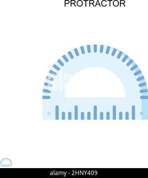 Icône Protractor simple Vector. Modèle de conception de symbole d'illustration pour élément d'interface utilisateur Web mobile. Illustration de Vecteur