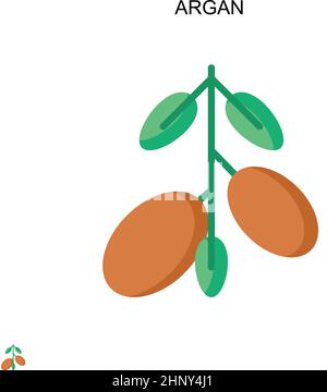 Icône de vecteur simple argan. Modèle de conception de symbole d'illustration pour élément d'interface utilisateur Web mobile. Illustration de Vecteur