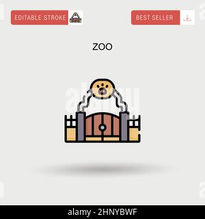 Icône de vecteur simple Zoo. Illustration de Vecteur