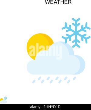 Icône vecteur simple météo.Modèle de conception de symbole d'illustration pour élément d'interface utilisateur Web mobile. Illustration de Vecteur